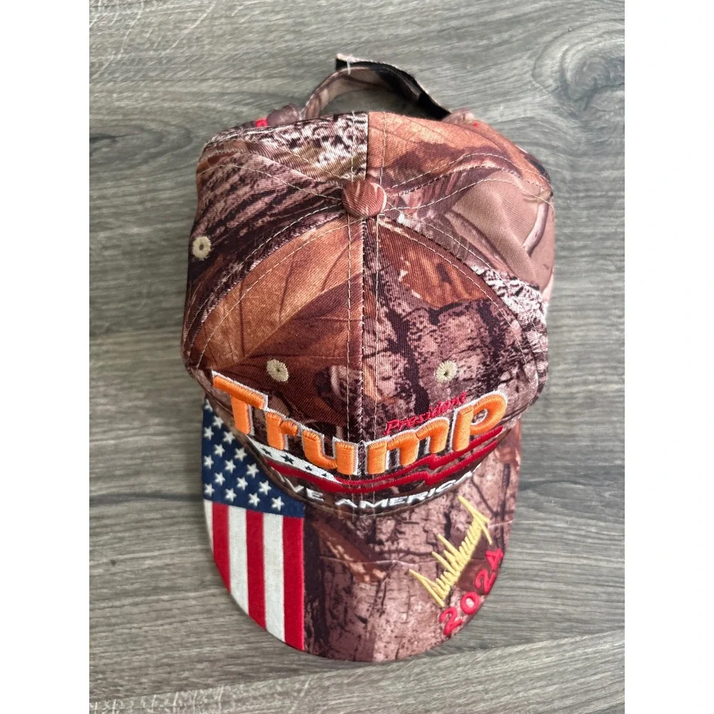 Donald Trump 2024 Save America Camo Hat Real Tree Camouflage Adjustable Cap DC 1